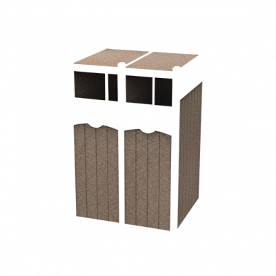Cubo de reciclaje 3 compartimentos 2x8L + 16L
